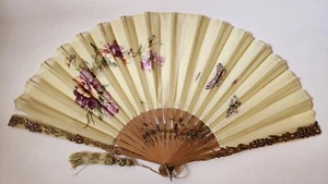 Antique Pansies On Voile - RESTORATION - Picture 1 of 5