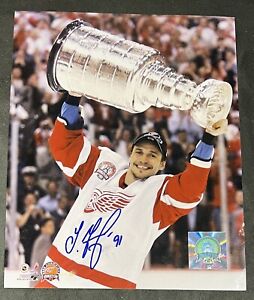 Sergei Federov Signed 8x10 Photo Detroit Red Wings Hockey