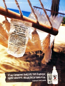 MALIBU RUM AD #15 RARE 2001 OUT OF PRINT VINTAGE  - Picture 1 of 2