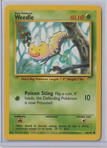 Pokémon 1999 Base Set WEEDLE 69/102 MINT Never Played RARE #4 - Picture 1 of 1