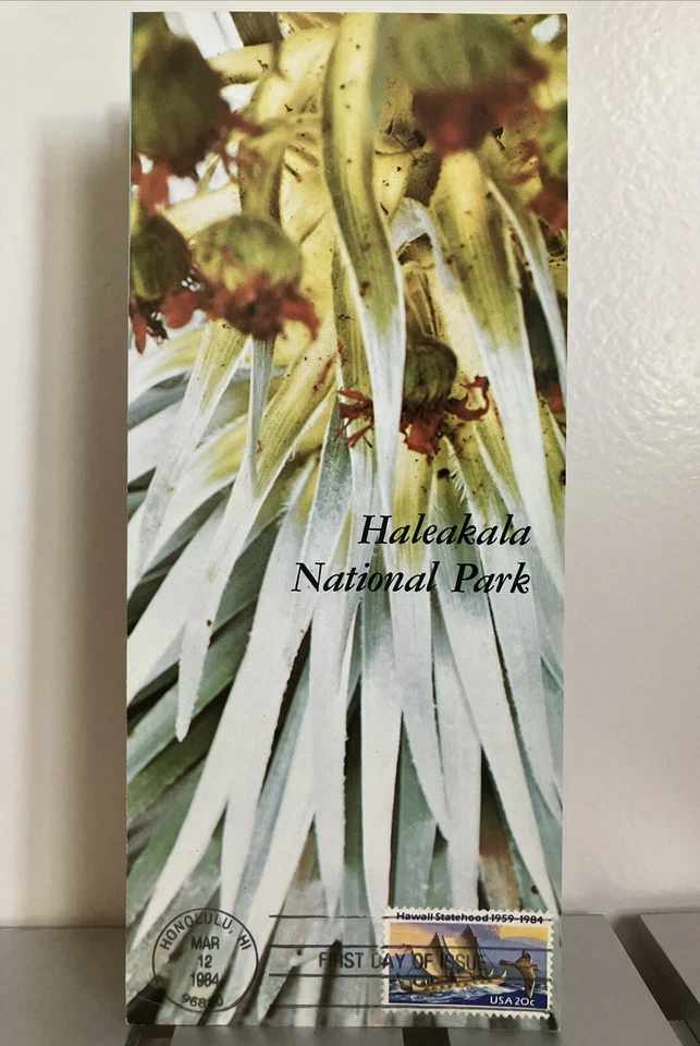 Rare Maui First Day Of Issue Hawaii Stamp 1959 Brochure Haleakala National Park - Image 1 of 4