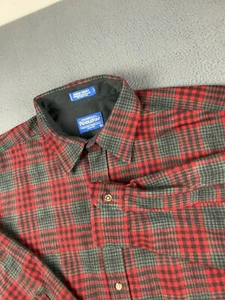 Pendleton Shirt Men's XL Red Lodge Flannel 100% Wool Vintage Lumberjack Outdoor* - Picture 1 of 12