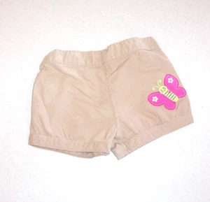 Kleinkind Mädchen Kind von mir von Carters applizierte hellbraune Baumwollshorts 12 Monate - Bild 1 von 2