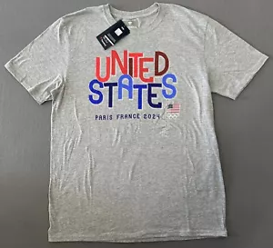 Olympics Mens Gray United States Paris 24 L T-Shirt Fanatics Officially Licensed - Picture 1 of 9