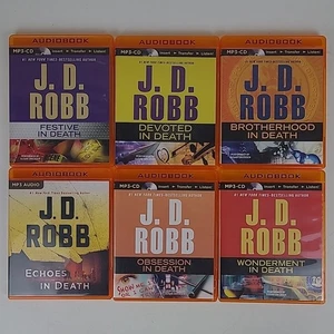 Lot Of 6 J.D. Robb In Death Audiobooks SINGLE DISC Brilliance Audio Nora Roberts - Picture 1 of 3