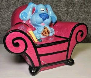 Vintage 2001 Blue's Clues Ceramic Thinking Chair Cookie Jar Nick Jr. Nickelodeon - Picture 1 of 14
