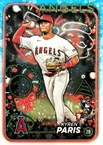 Kyren Paris Rookie RC 2024 Topps Holiday Baseballkarte #H130 Los Angeles Angels - Bild 1 von 2