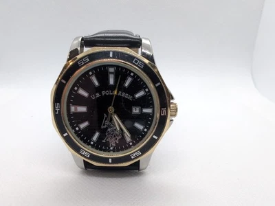 U.S. Polo Assn. Adult Male Vintage Watch with Black and Gold (USC50589WM) - Image 1 of 4