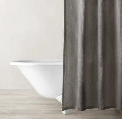 HERRAJES DE RESTAURACIÓN HERENCIA ITALIANA LINO LAVADO GRAFITO CORTINA DE DUCHA 72X 72 Foto 1 de 3