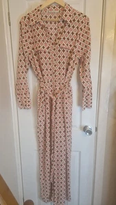 F&F FW Bridge Geometric Utility Belted Jumpsuit Sz UK 14 - Picture 1 of 7