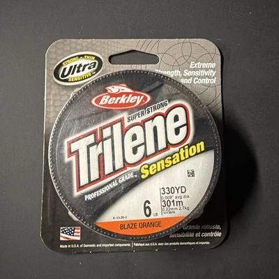 Linha de pesca Berkley Trilene Sensation - 6 lb - 330 jardas - LARANJA CHAMAS - Imagem 1 de 3