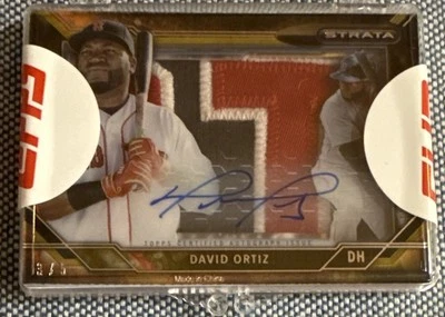 DAVID ORTIZ🔥2015 Topps Strata Gold Jumbo Signature PATCHES AUTO #SSP-DO 3/5💥 - Image 1 of 3
