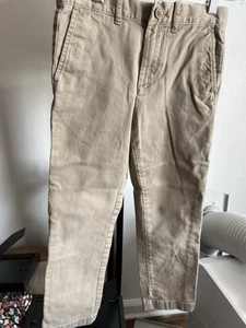 CREWCUTS BOYS SLIM PANT IN FLEX CHINO, SIZE 7,  KAKHI,  ELASTIC WAISTBAND. - Picture 1 of 7