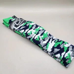 Calcetines hasta la rodilla TCK Performance Pro-Dri, verde, azul camuflaje, talla grande, nuevos con etiquetas - Imagen 1 de 6