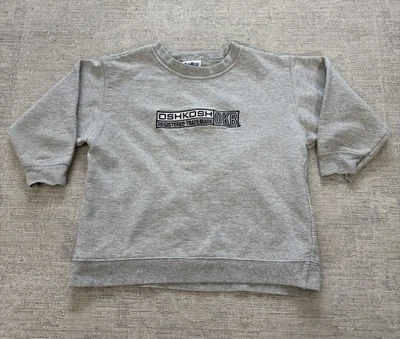Vintage 90s Oshkosh B’gosh Gray Sweatshirt Kids Size 3T USA Spellout Pullover - Image 1 of 4