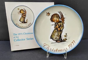MJ Hummel 1971 Christmas Collector Series Sister Berta Angel Plate West Germany  - Picture 1 of 6