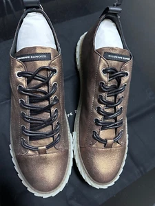 Giuseppe Zanotti bronze leather BLABBER UOMO shoes Sz 13 Hand Made in Italy - Picture 1 of 9