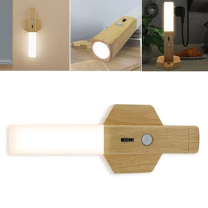 Rechargeable LED Induction Night Light Motion Sensor Closet Wall Lamp Indoor US - Picture 1 of 19
