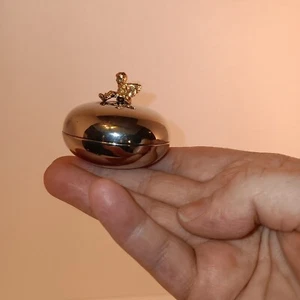 Silver Plated Fairy/Cherub Baby 1st Locks Of Haircut Tooth Keeper Box /Trinket - Picture 1 of 3