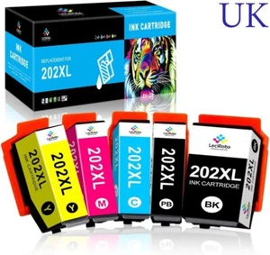 [5 Packs] LeciRoba 202XL Ink Cartridges for Epson 202 Expression Premium Printer - Picture 1 of 5