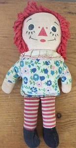 Vintage 60s 70s Knickerbocker Raggedy Ann Small Soft Stuffed Rag Doll 7.25" - Picture 1 of 3