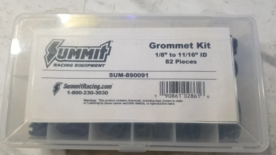 Summit Racing 890091, 82 piece Rubber grommet kit, case included (Missing 13) - Image 1 of 3