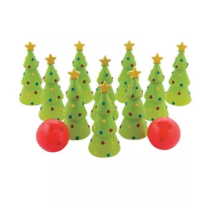 Holiday Bowling Set, Seasonal Children's Game, 12 Pieces per Set - Picture 1 of 2