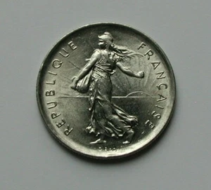 1971 FRANCE Coin by O.ROTY - 5 Francs - AU+ lustre - walking liberty - Picture 1 of 2