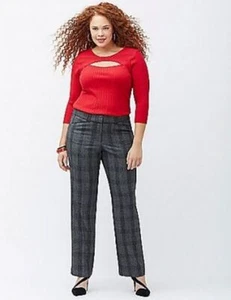 Pantalon pantalon à carreaux extensibles sur mesure Lane Bryant Sophie 28 - Photo 1/1