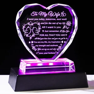 Crystal Keepsake for Wife - Birthday, Anniversary, Valentine'S Day Gift from Hus - Picture 1 of 7