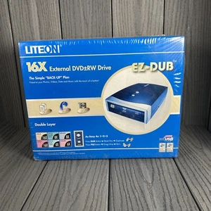 LiteOn SHW-160P6SU06C 16X EXTERNAL DVD + -RW DRIVE EZ-DUB - NEW SEALED - Picture 1 of 8