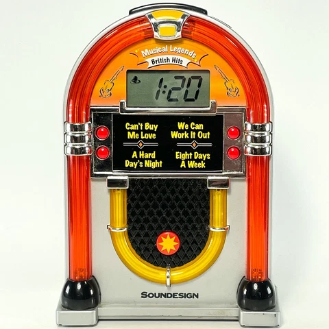 Soundesign Musical Legends British Hits Jukebox Alarm Clock With Songs Melodies Cover