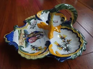 INCREÍBLE PLATO VINTAGE CERÁMICA HENRIOT QUIMPER FRANCIA alrededor de 1930 - Imagen 1 de 13