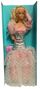 1990 Mattel Evening Elegance Barbie Doll JC Penney Catalog Exclusive Pink Silver - Picture 1 of 5