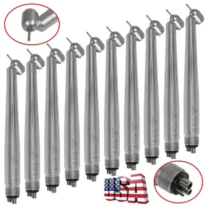 1-10 NSK Style Dental 45 Degree Surgical High Speed Handpiece Push Button 4Holes - Picture 1 of 27