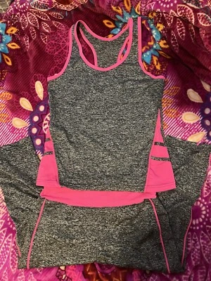Junior pink and grey workout set S/M - Image 1 of 4