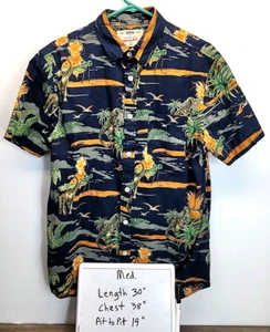 Hawaiihemd Dinosaurier Blumenmuster Knopfleiste Herren Med. Von Urban Pipeline - Bild 1 von 5