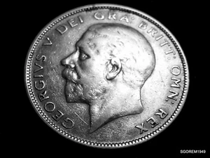 1928 GEORGE V SILVER HALF CROWN - Picture 1 of 3
