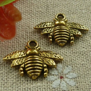 Envío Gratis 90 Piezas Dijes Abeja Antiguo Chapado en Oro 22x16mm L-1800 - Imagen 1 de 4