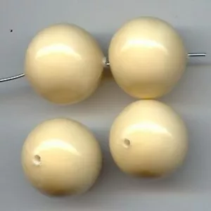 6 CREMAS DE ALGODÓN DE COLECCIÓN 20mm. CUENTAS REDONDAS SUAVES - ¡RARAS! 6737 - Imagen 1 de 1