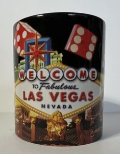 Las Vegas Souvenir Coffee Mug Welcome to Las Vegas Sign w/Strip Casino Landmarks - Picture 1 of 14