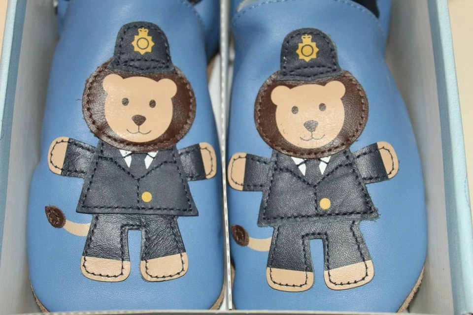 NW Robeez by Stride Rite Niños León Bobby Policía Azul 5-6 Años Mocasín Zapatos 13-14 Foto 1 de 4