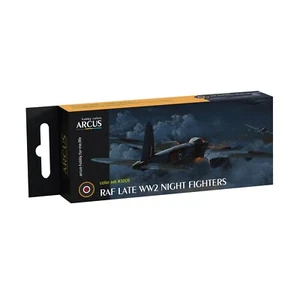 Arcus #E3009 Enamel Paint Set RAF Late WW2 Night Fighters 6 Colors in set 10ml - Picture 1 of 14