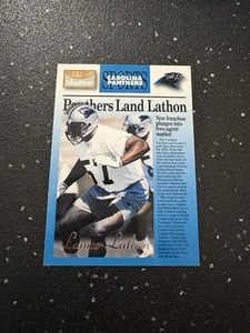 1995 Skybox Premium - Lamar Lathon #17 NFL Carolina Panthers Linebacker - Picture 1 of 2