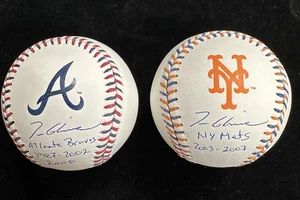 Conjunto de béisbol Tom Glavine Braves Mets firmado por el equipo cosido logotipo JSA - Imagen 1 de 2