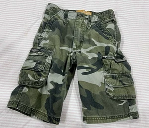 Lee Dungarees Cargo Shorts Boys 7 Regular Camo Casual Green Hunting Fishing - Picture 1 of 7