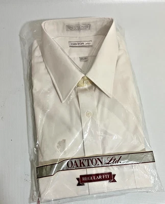 Oakten Limited White 17-1/2 x 35 Regular Fit Dress Shirt- New - Image 1 of 4