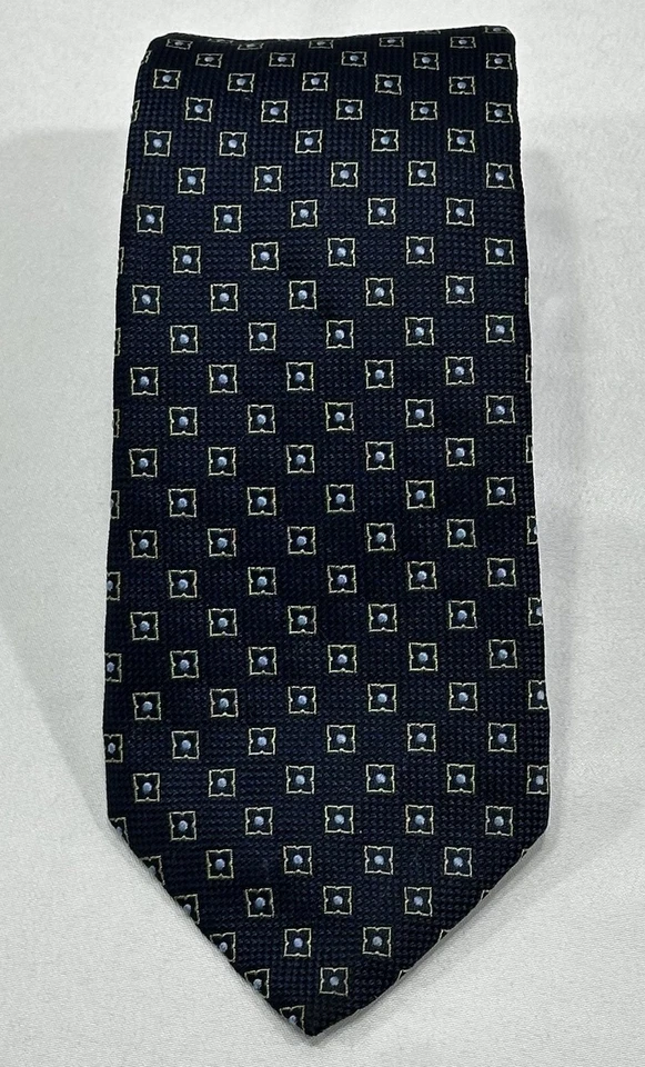 David Donahue 蓝色丝绸男式领带 W:3 1/4 L 出品:60 英寸美国制造 — 第 1/4 张图片