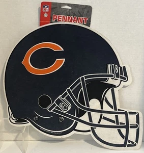 Vintage NFL Chicago Bears Helmet Shaped Felt Pennant Made In USA 16"x14" By Rico - Picture 1 of 8