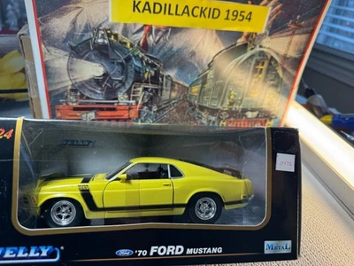 🚗 Ford Mustang 1970 diecast 1/24 -amarillo- nuevo💥 T1566 Foto 1 de 4